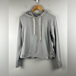 Vuori Womens Sweatshirt Halo Essential Hoodie in heather grey size medium